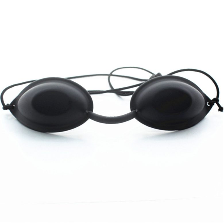 Pictured is a pair of Therapy Lights Australis light blocking goggles for infrared light as well as red and laser light.